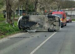 Autoturism Răsturnat în Budiul Mic