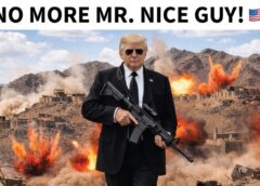 „gata, Nu Mai Sunt Băiat Bun”: Trump A Publicat O Imagine în Care Apare ținând O Mitralieră, Pe Un Fundal Cu Explozii