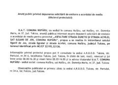 Anunț Public Privind Depunerea Solicitării De Emitere A Acordului De Mediu