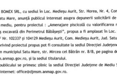 AnunȚ Sc ConstrucȚii Bomex Srl