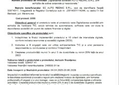 Comunicat De Presă De început „pnrr: Fonduri Pentru România Modernă și Reformată Digitalizarea Imm Urilor – Grant De PÂnĂ La 100.000 Euro Pe Întreprindere Care SĂ Sprijine Imm Urile În Adoptarea Tehnologiilor Digitale Proiectul De Investiție „digitalizarea Societatii Auto Rednic S.r.l.