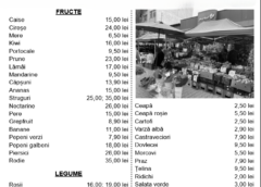 Prețurile Legumelor și Zarzavaturilor La Market Andy – Cartier Tineretului, Municipiul Giurgiu