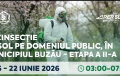 Primăria Buzău Organizează A Doua Etapă De Dezinsecție La Sol, în Perioada 15 22 Iunie 2026